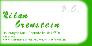 milan orenstein business card